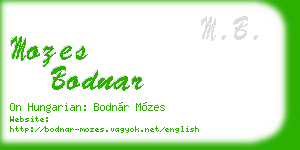 mozes bodnar business card