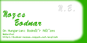 mozes bodnar business card